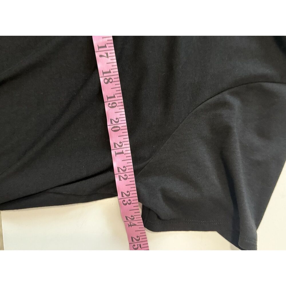 Tahari Black V Neck Knit Top Soft Comfort Classic Short Sleeve Tunic 2X Plus - Picture 8 of 11